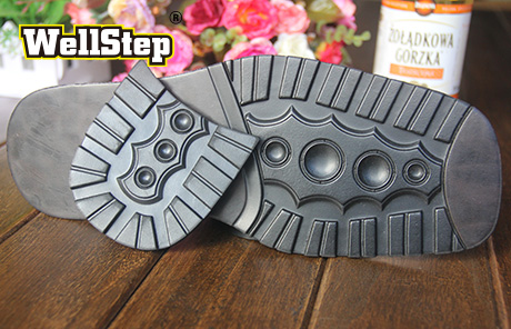 Rubber shoe sole and heel in pair for shoe sole and heel making and repairing